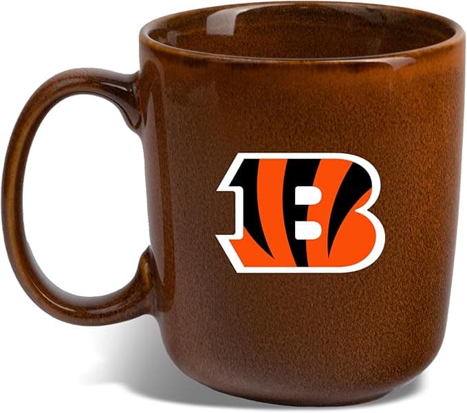 The Memory Company Officially Licensed NFL - Cincinnati Bengals 15oz Artisan Black Rim Mug