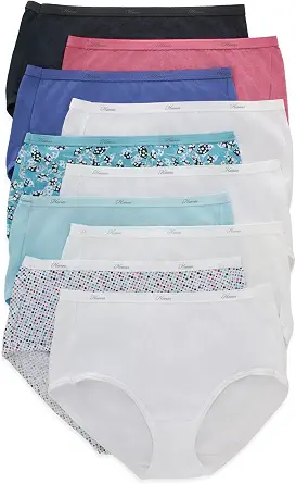 Hanes Women's Underwear Pack, 10-Pack, Full-Coverage Cotton Blend Panties, Moisture-Wicking Underwear for Women