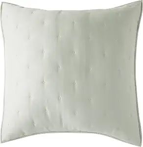 Amazon Aware Recycled Polyester and Cotton Blend Quilted Sham, Large Euro (80x80 cm), Pale Sage Green
