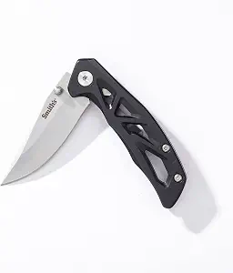 Smith's 51307 Caprella-Mini 2.25” Pocket Knife - Drop Point Blade + Pocket Clip - Stainless Steel - Everyday Carry - Great Gift