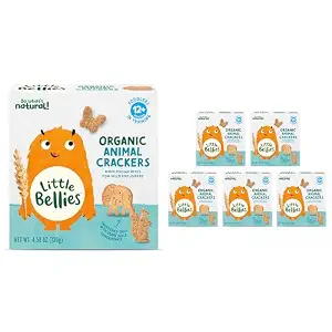 Little Bellies Organic Animal Crackers Toddler Snack, 4.58 oz (Pack of 5)