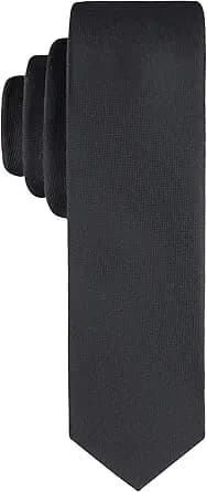 Calvin Klein Men’s Black Solid and Pattern Neckties – Dress Ties for Work, Weddings & Formal wear (Standard & Extra Long)