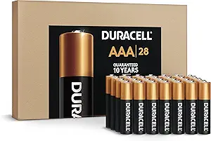 Duracell Coppertop AAA Batteries, 28 Count Pack Triple A Battery with Long-Lasting Power for Household and Office Devices (Ecommerce Packaging)
