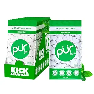 PUR Gum, Spearmint, Xylitol Gum, No Artificial Flavor, 660 Count (12x55)