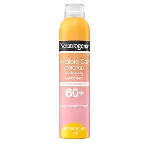 Neutrogena Invisible Daily Defense Body Sunscreen Spray, Broad Spectrum SPF 60+, Oxybenzone-Free & Water-Resistant, Sun & Environmental Aggressor Protection, Antioxidant Complex, 5.0 oz