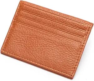 Genuine Leather Card Holder Wallet Top-Grain Cowhide Card Compartments Multi-Functional Card Clip Unisex Wallet