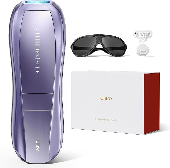 Ulike Laser Hair Removal Device Air 10 Ipl Gift for Women and Men, Ice Cool and Permanent Hair Reduction for Nearly Painless, Dual Lights, Skin Sensor &amp; USHR Mode Hair Removal in 10mins from Home