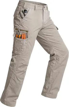 Arunlluta Work-Pants-Men-Ripstop-Tactical-Cargo-Pants-Water Resistant-Mens-Hiking-Pants-9 Pockets-for Outdoor Worker
