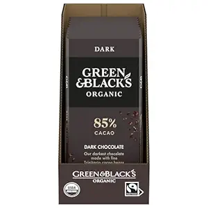 Green & Black's Organic Dark Chocolate Bar, 85% Cacao, 10 - 3.17 oz Bars
