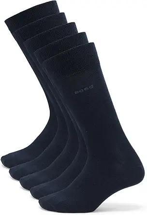 BOSS Men's 5-pack Solid Cotton Socks
