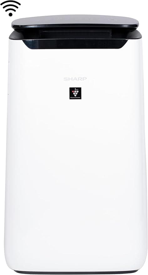 SHARP Smart Air Purifier for XL Rooms – Covers up to 2,430 sqft in one hour, Compatible w/Alexa, True HEPA Filter Air Purifier for Living Room, Dust, Smoke, Pollen - FXJ80UW