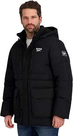 Reebok mens Puffer Parka Heavyweight Jacket