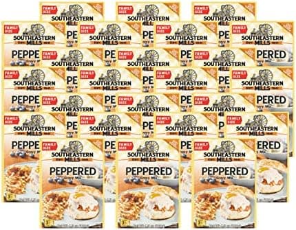 Southeastern Mills Gravy Mix Packet, Peppered Gravy Mix, Makes 3 ½ Cups of Gravy, Just Add Water, Family Size Packet, 4.5-Ounce Packet (Pack of 24 Packets)