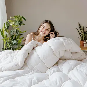 SANSWAN King Size Winter Goose Down Feather Comforter, Duvet Insert