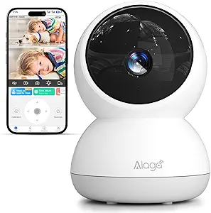 Indoor Camera, 3K HD Indoor Security Camera, 360° Pan/Tilt Pet Camera, 2-Way Audio, Siren, Night Vision, Baby/Pet Monitor with Phone App 2.4G and 5G WiFi, Compatible Alexa and Google Assistant