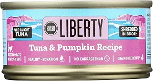 BIXBI Liberty Canned Wet Cat Food - Grain Free, Tuna and Pumpkin Recipe in Broth, 2.75 Ounce (Pack of 24)