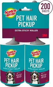 Scotch-Brite Pet Hair Extra Sticky Lint Roller,200 Sheets Total, 2 Pack | Scotch-Brite Pet Hair Extra Sticky Lint Roller,200 Sheets Total, 2 Pack