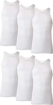 Hanes Men's Tank Undershirt Pack, Cotton Tank Undershirt, Moisture-Wicking, Breathable, White or Grey/Black, Multi-Pack