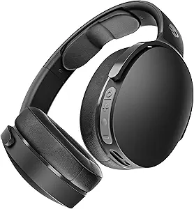 Skullcandy Hesh Evo Wireless Over-Ear Bluetooth Headphones, Noise Isolating, Up to 36 Hours Battery, Foldable Lightweight Design, Microphone for iPhone Android - True Black
