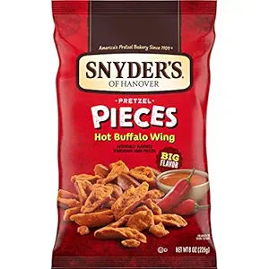 Snyder's of Hanover Pretzel Pieces, Hot Buffalo Wing, 8 Oz (Pack of 6)