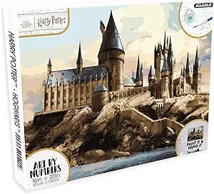 Aquarius Harry Potter Hogwarts Art by Numbers - 16 x 20 inches Harry Potter Themed Paint by Number for Adults & Kids - DIY Color by Number Paint Kit for Beginner - Officially Licensed