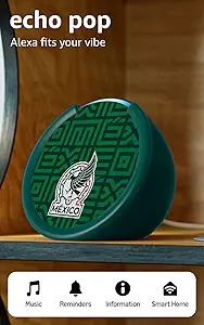 Amazon Echo Pop (newest model) | Officially Licensed Mexico National Soccer Team Limited-Edition (Green)