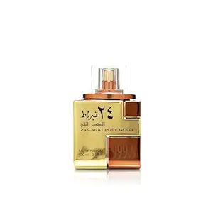 Lattafa 24 Carat Pure Gold Eau De Parfum Spray for Unisex 3.4 Ounce