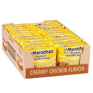 Maruchan Ramen Creamy Chicken, Instant Ramen Noodles, Ready to Eat Meals, 3 Oz, 24 Count