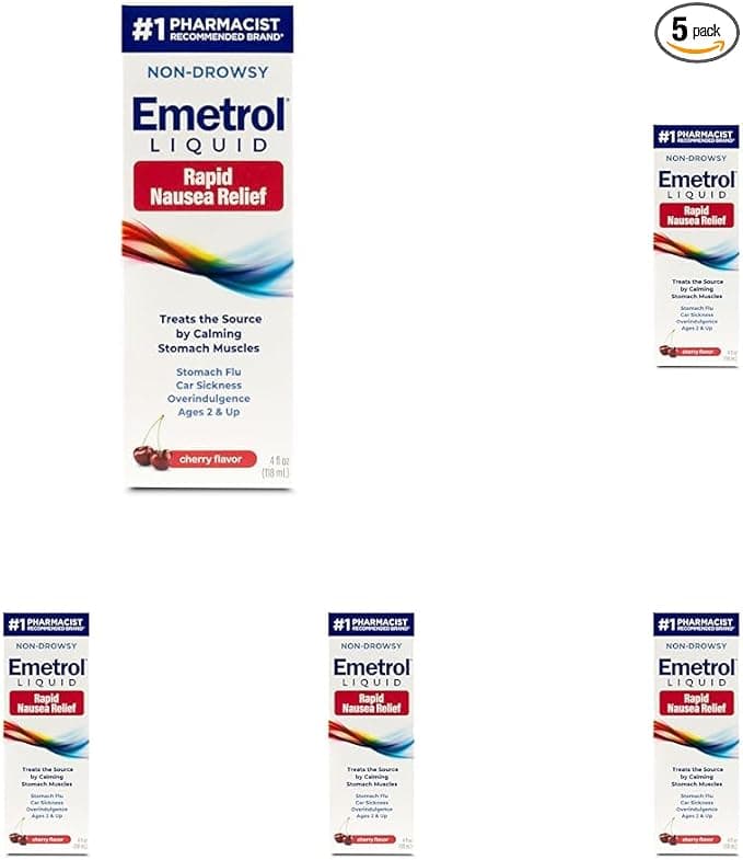 Emetrol Cherry Size Emetrol Cherry 4 Oz for Nausea (Pack of 5)