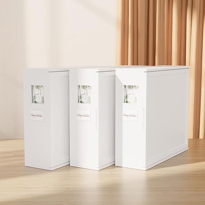 Bed Sheet Organizers and Storage Foldable Linen Closet Organizer with Window and Label, Bedding Folder Storage Box Container for Blanket, Duvet Cover Set, Bed Sheet Set