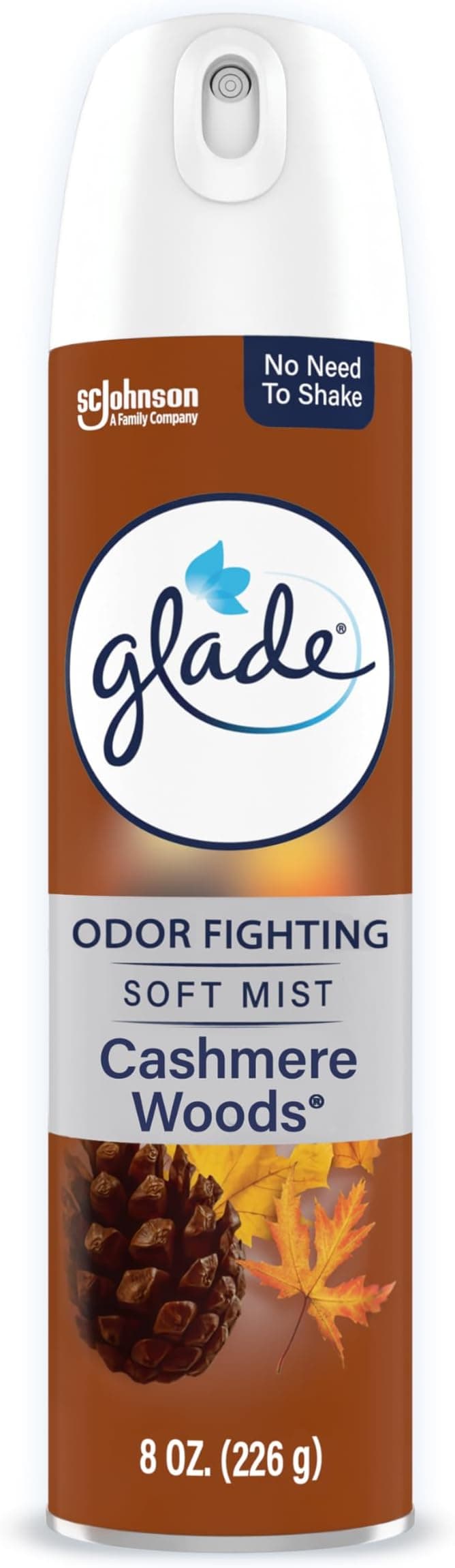 Glade Air Freshener Room Spray, Cashmere Woods Scent, Odor Fighting to Deliver Long Lasting Freshness, 8 Oz