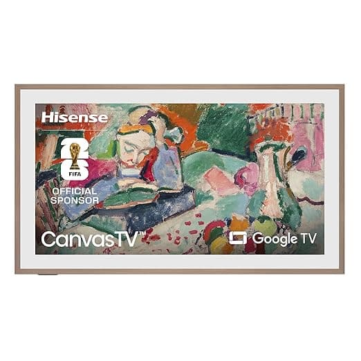 Hisense 55-Inch Class QLED 4K S7N CanvasTV Series Dolby Vision HDR Google Smart TV (55S7N) - 144Hz, Art Mode, Anti-Glare Panel, Hi-Matte Display, Frame &amp; UltraSlim Wall Mount Included