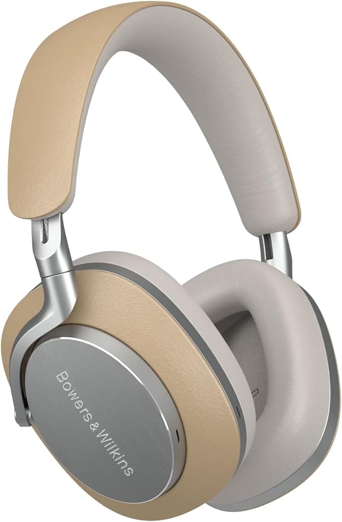 Bowers &amp; Wilkins Limited Edition Px8 Over-Ear Bluetooth Headphones, Advanced Active Noise Cancellation Wireless Headphones, Luxurious Materials, 30-Hr Battery Life, 15-Min Quick Charging, Tan
