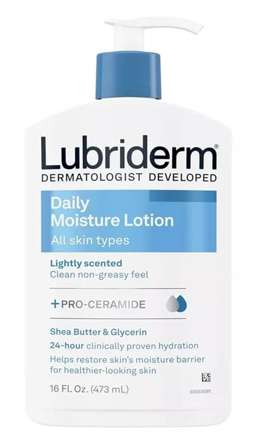 Lubriderm Daily Moisture Hydrating Body and Hand Lotion with Vitamin B5, Non-Greasy, 16 fl Oz, Package may vary