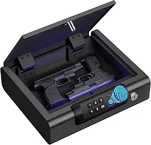 BILLCONCH Gun Safe,Biometric Fingerprint Gun Safe for Handgun Pistol Safes