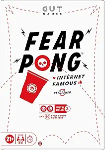Fear Pong Adult Party Game by Cut | Internet Famous Extreme Pong Game with Wild Dares | Ages 21+ | 2-8 Players | 30 Mins.