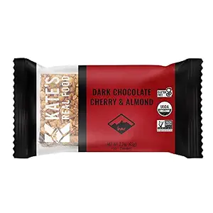 Kates Real Food Organic Dark Chocolate Cherry & Almond Handle Bar 12 Count, 2.2 OZ