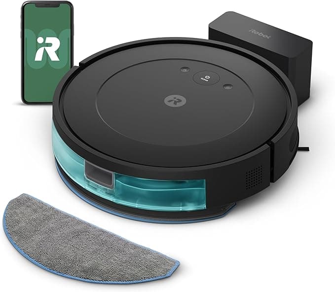 iRobot Roomba Robot Vacuum and Mop Combo (Y0140) - Vacuums &amp; mops, Easy to use, Power-Lifting Suction, Multi-Surface Floors, Smart Navigation, Cleans in Neat Rows, Self-Charging, Bagless, Space-Saving