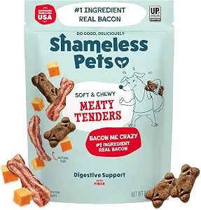 Shameless Pets Soft Dog Treats – Bacon Me Crazy Meaty Tenders, Soft & Chewy Treats for Dogs, Real Bacon 1st Ingredient, Grain Free, Healthy Treats for Small, Medium & Large Dogs, 8oz