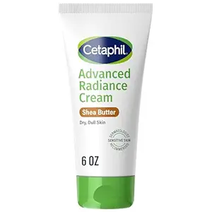 Cetaphil Advanced Radiance Cream with Shea Butter, 6 oz, For Dry, Dull Skin, More Radiant Skin, 48 Hour Hydration, All Skin Tones & Types, Hypoallergenic, Fragrance Free
