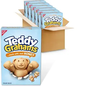 TEDDY GRAHAMS Honey Graham Snacks, Bulk Kids Snacks, 6 Boxes
