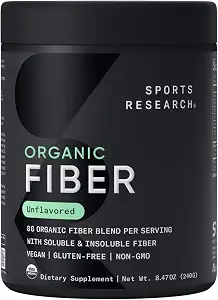 Sports Research® Organic Fiber Powder, 30 Servings