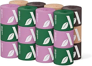 Amazon Aware Bamboo 3-Ply Toilet Paper, Unscented, 24 Rolls, FSC Certified, 350 Sheets, 8400 Count, Pack of 24, Plastic-Free