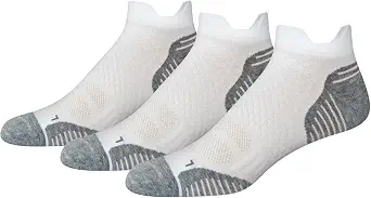 Amazon Essentials Men's Athletic Performance Low Cut Running Socks, Cushioned with Tab Back