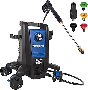 Westinghouse ePX3500 Electric Pressure Washer, 2500 Max PSI 1.76 Max GPM with Anti-Tipping Technology, Onboard Soap Tank, Pro-Style Steel Wand, 5-Nozzle Set, for Cars/Fences/Driveways/Home/Patios