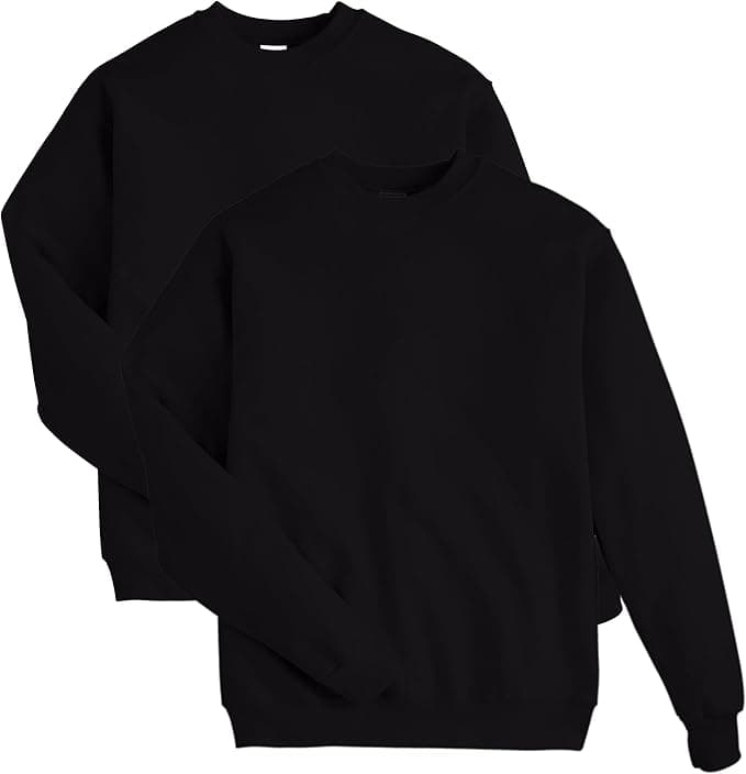 Hanes Men&#x27;s Ecosmart Fleece Sweatshirt, Pullover Crewneck Sweatshirt, Big &amp; Tall, 1 or 2 Pack