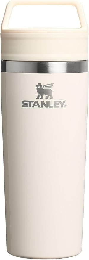 STANLEY Cafe To Go Travel Mug 16 oz | Leakproof Two-Part Drink Through Lid | Tumbler Cup for Coffee, Tea and Drinks | Insulated Stainless Steel Coffee Mug | BPA-Free | Cream Gloss