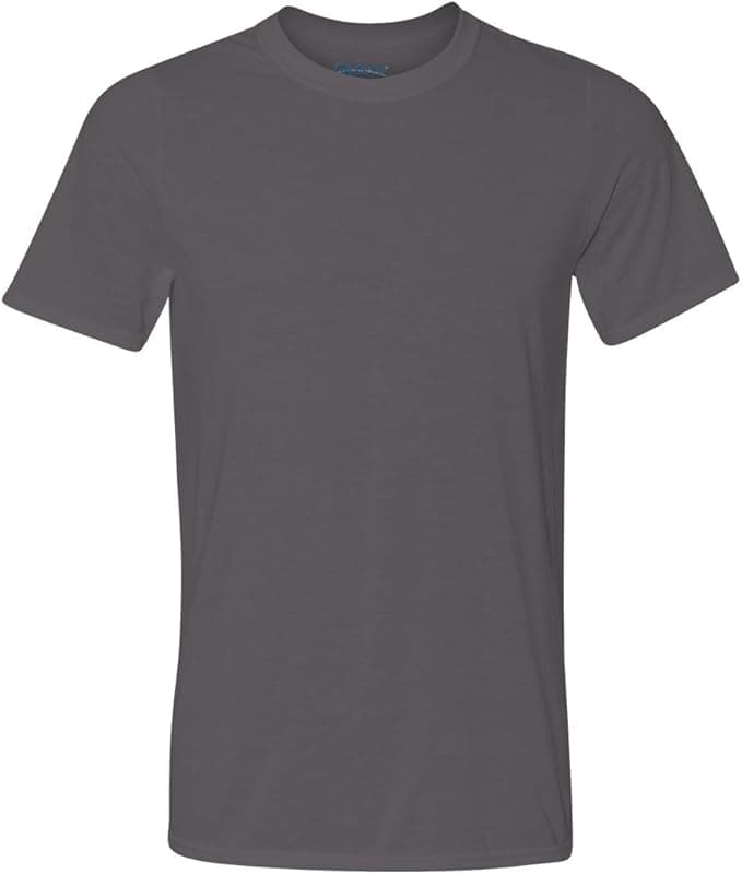 Gildan Men&#x27;s Moisture Wicking Polyester Performance T-Shirt, 2-Pack, Charcoal, Medium
