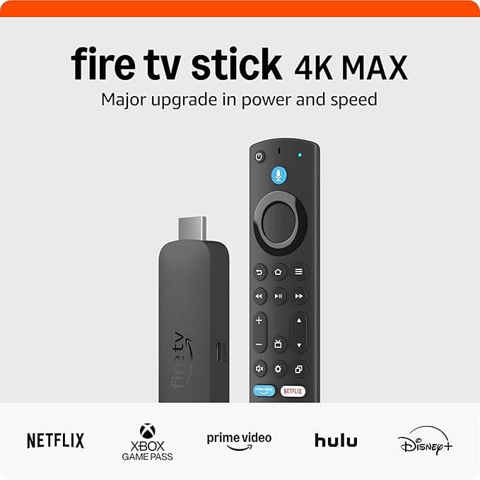 Amazon Fire TV Stick 4K Max streaming device, with AI-powered Fire TV Search, supports Wi-Fi 6E, free &amp; live TV without cable or satellite