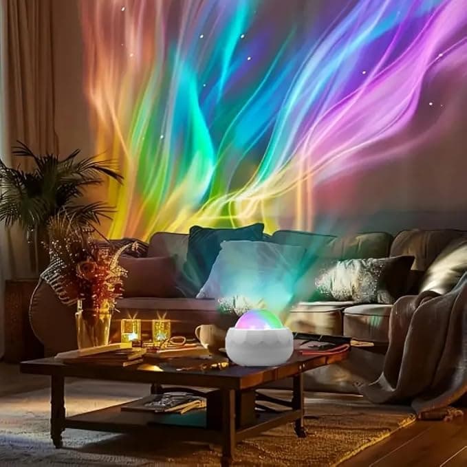 Night Light with 7-Color Northern Lights USB Powered Fantasy Starry Sky Light for Indoor Bedroom, Living Room, Dormitory